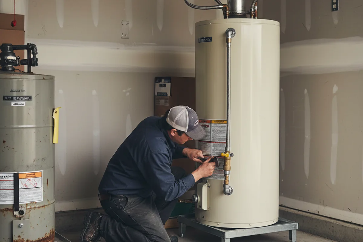 Water heater and shutoff valve replacement in West Milton